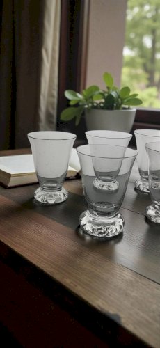 5 Verres en cristal Daum modèle Kim