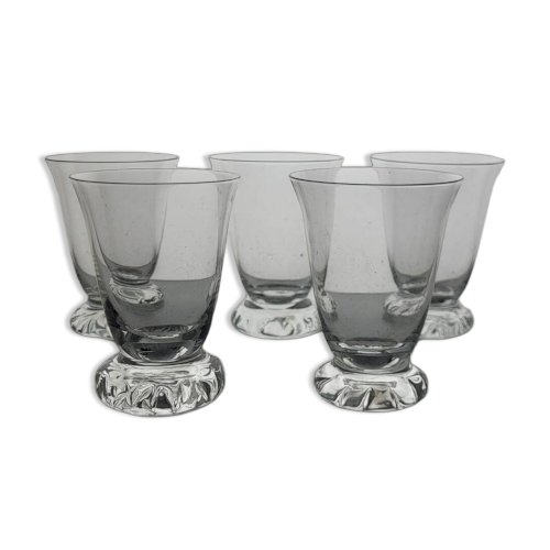 5 Verres en cristal Daum modèle Kim