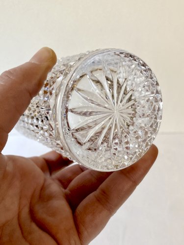 5 verres vintage motif pointe de diamant