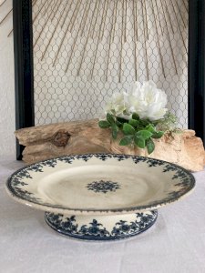 525⚜️ Antique Small Compote Ironstone HB Company Diameter 21 Cm Vintage