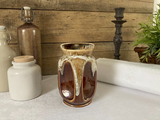 525⚜️ Ancien Pichet Flamme à Vin Bistrot Carafe Céramique P.80 Hauteur 18 Cm