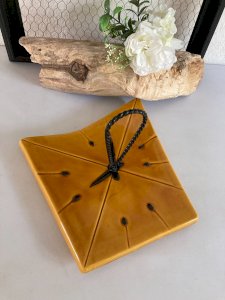 525⚜️ Vintage Clock-Shaped Cheese Plate Vallauris in Ceramic