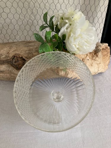 525⚜️ Ancienne Cloche à Fromages en Verre Diamètre 14 Cm Vintage
