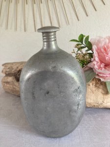 525⚜️ Vintage Military Canteen World War 1 1 Litre Aluminum H 19 Cm