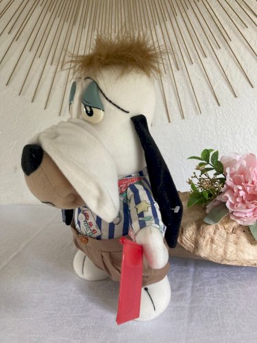525⚜️ Ancienne Peluche Doudou Vintage Droopy Le Chien Applause Hauteur 30 Cm