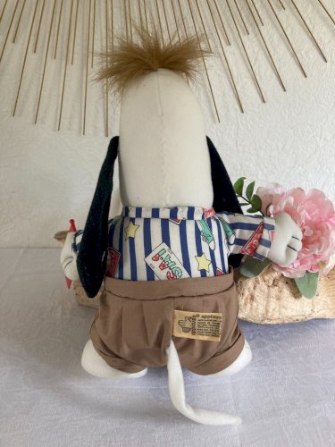 525⚜️ Ancienne Peluche Doudou Vintage Droopy Le Chien Applause Hauteur 30 Cm