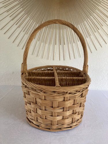 525⚜️ Décoration Panier Ovale à Bouteilles en Osier Rotin - Pour 6 Bouteilles
