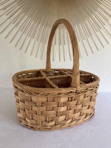 525⚜️ Décoration Panier Ovale à Bouteilles en Osier Rotin - Pour 6 Bouteilles