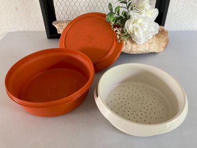 525⚜️ Multiservices Cuiseur Vapeur Rond Tupperware Diamètre 20 Cm