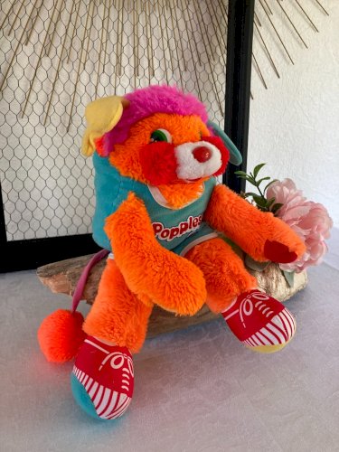 525⚜️Ancienne Peluche Doudou Popples Sports Basket Ball Dunker Vintage