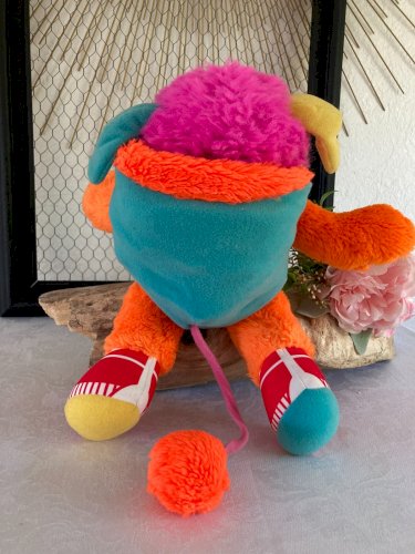 525⚜️Ancienne Peluche Doudou Popples Sports Basket Ball Dunker Vintage