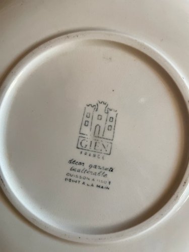 6 + 3 assiettes à dessert Marguerite Gien vintage