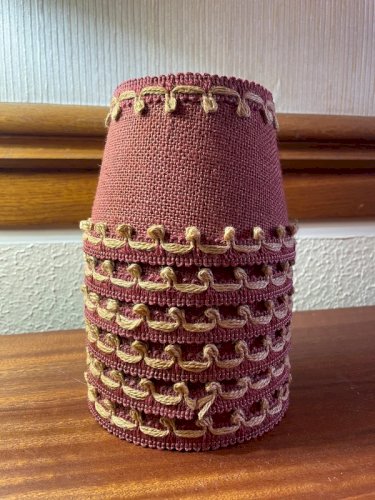 6 abats jours en jute vintage