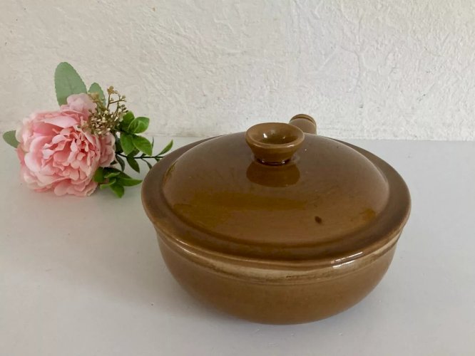 6⚜️ Ancien Caquelon Casserole à la Bourguignonne 17 Made In France Vintage