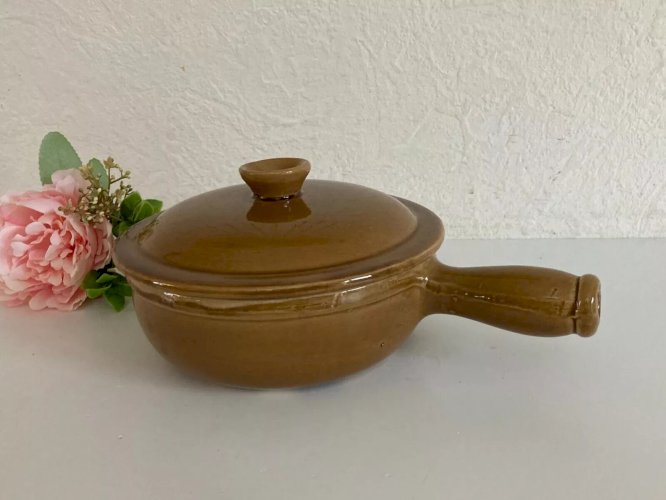 6⚜️ Ancien Caquelon Casserole à la Bourguignonne 17 Made In France Vintage