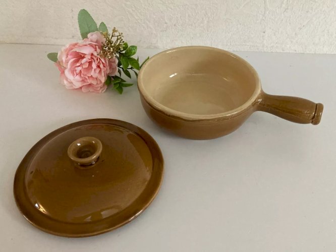 6⚜️ Ancien Caquelon Casserole à la Bourguignonne 17 Made In France Vintage