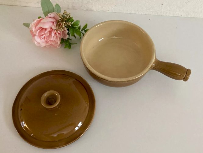 6⚜️ Ancien Caquelon Casserole à la Bourguignonne 17 Made In France Vintage