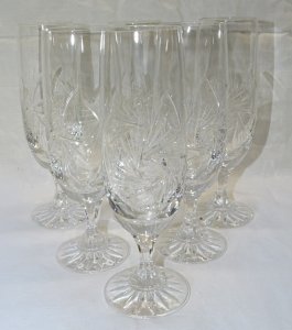 -6 ANCIENNES FLUTES A CHAMPAGNE EN CRISTAL de BOHEME VITRINE déco TABLE FETES  D