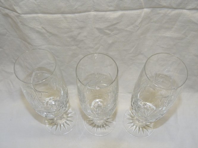 -6 ANCIENNES FLUTES A CHAMPAGNE EN CRISTAL de BOHEME VITRINE déco TABLE FETES  D