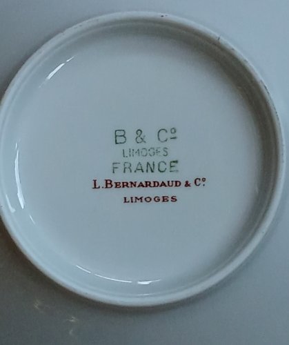 6 Anciennes Tasses Doré + Soucoupes L. Bernardaud Porcelaine Limoges Art Table