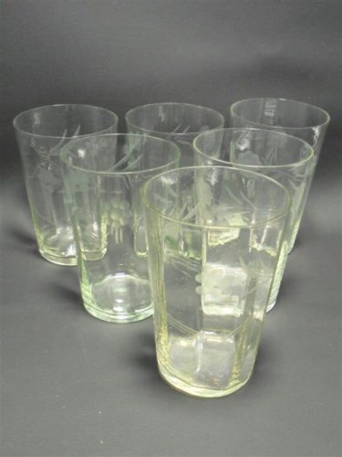6 anciens verres