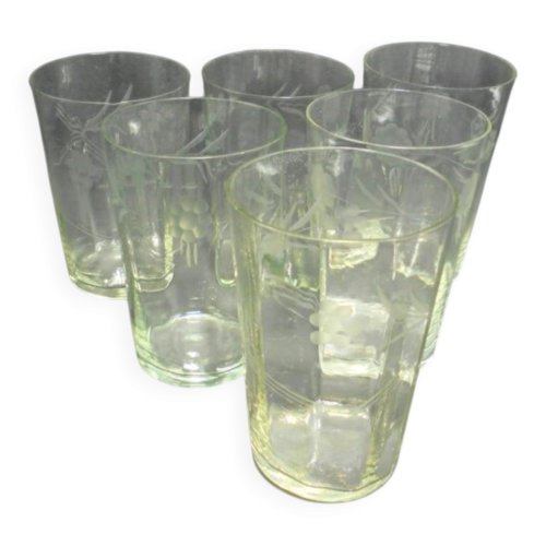 6 anciens verres