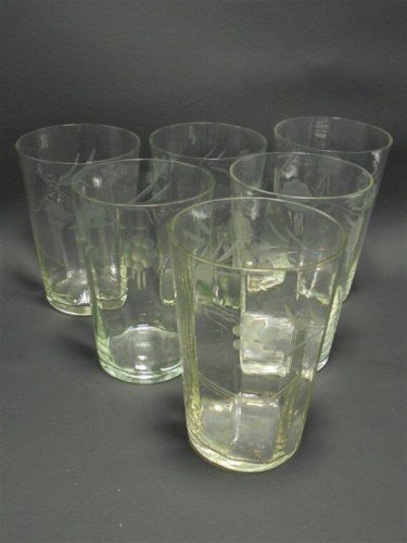 6 anciens verres