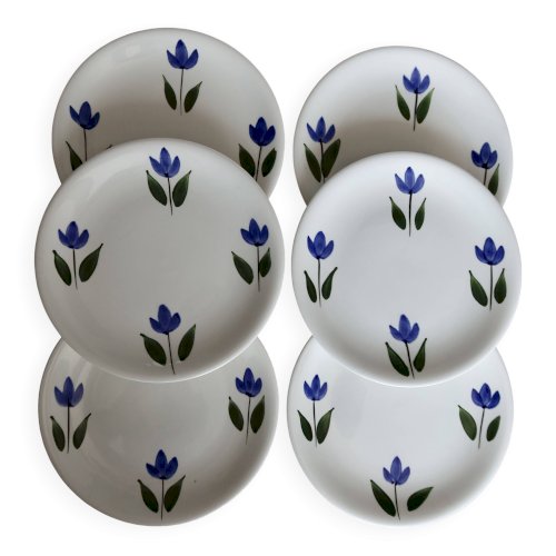 6 assiettes à desert antiques modèle Françoise – Sarreguemines Digoin