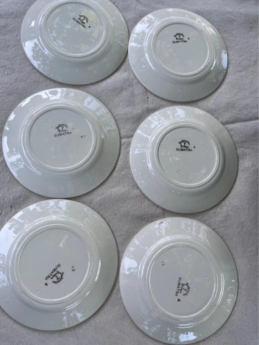 6 assiettes à dessert Badonviller modèle Sumatra