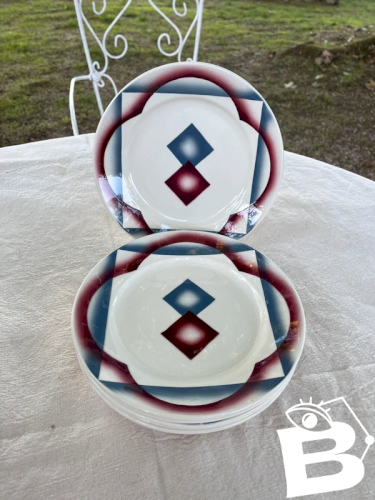 6 assiettes à dessert Badonviller modèle Sumatra