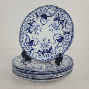 6 dessert plates Creil & Montereau Flora