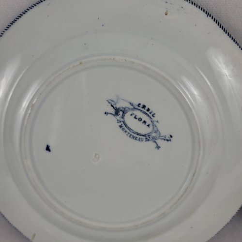 6 assiettes à dessert Creil & Montereau Flora