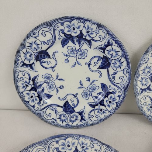 6 assiettes à dessert Creil & Montereau Flora