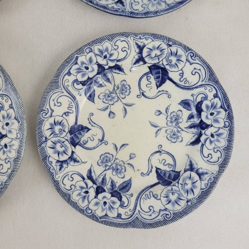 6 assiettes à dessert Creil & Montereau Flora