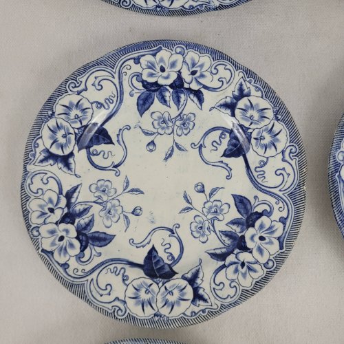 6 assiettes à dessert Creil & Montereau Flora