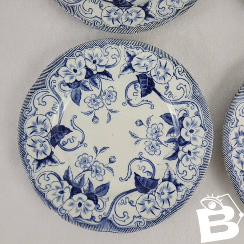 6 assiettes à dessert Creil & Montereau Flora