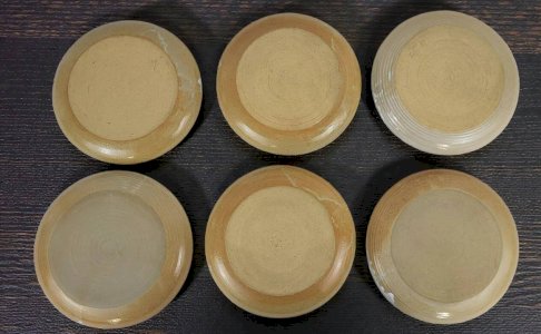 6 dessert plates in stoneware Poterie Auger