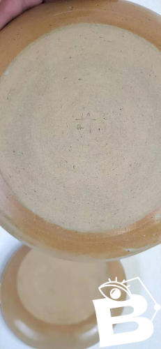 6 assiettes à dessert en grès Poterie Auger