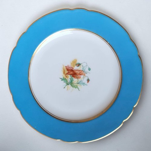 6 assiettes à dessert en porcelaine Vieux Paris XIXème