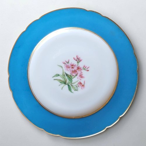 6 assiettes à dessert en porcelaine Vieux Paris XIXème