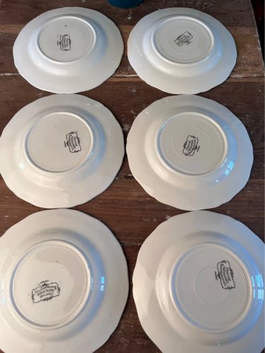 6 assiettes à dessert Sarreguemines Obernai