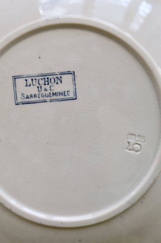 6 assiettes à dessert terre de fer Sarreguemines U&C modèle Luchon