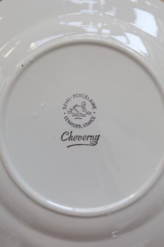 6 assiettes à dessert vintage  Céranord France « Cheverny » - Motif fleuri