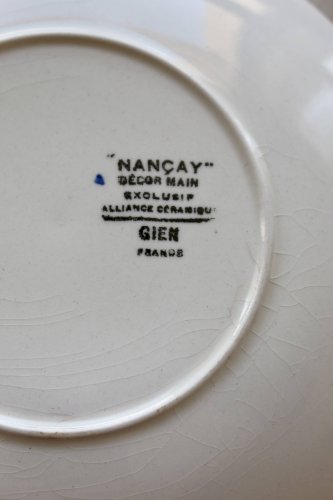 6 assiettes à dessert vintage faïence de Gien série Nancay