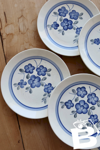 6 assiettes à dessert vintage faïence de Gien série Nancay