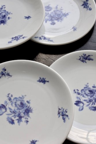 6 assiettes à dessert vintage – Porcelaine de Baudour