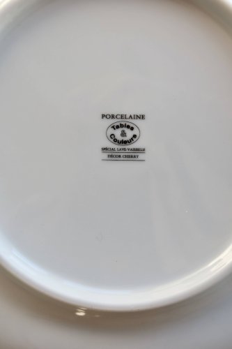 6 assiettes à dessert vintage porcelaine – Tables & Couleurs modèle Cherry