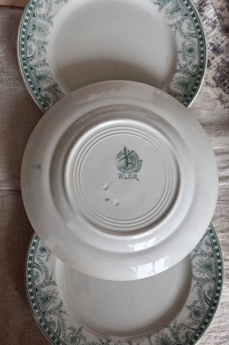 6 assiettes à dessert vintage - Terre de fer - Moulin des Loups - Modèle Wi