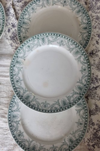 6 assiettes à dessert vintage - Terre de fer - Moulin des Loups - Modèle Wi