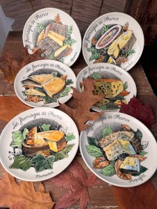6 cheese plates Gien 1971